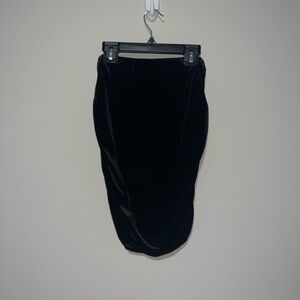 Elegant Black Velvet skirt knee length medium windsor